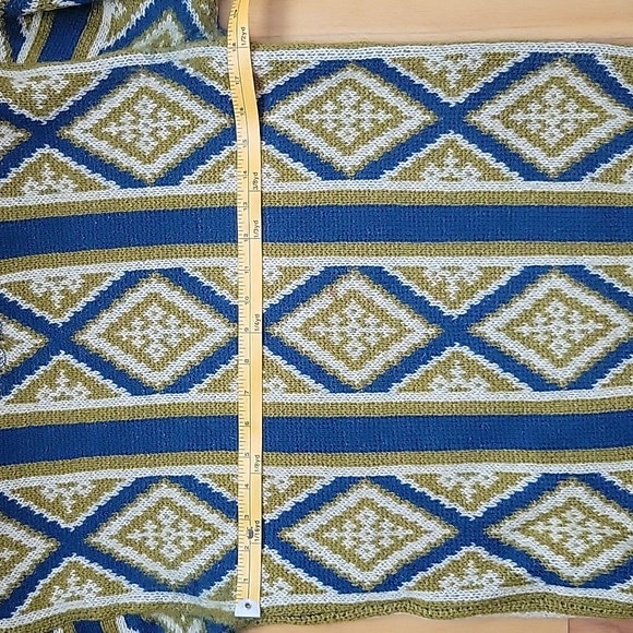 Vintage Janus Of Norway Men's Wool Blend Geometric Print Crew - Picture 3 of 8